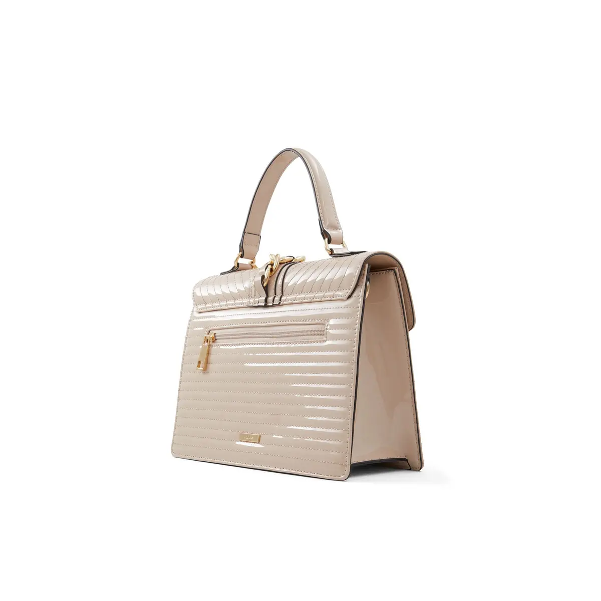 ALDO Women's Jerilini Medium Top Handle Bag Beige | Stylish Everyday Handbag with Python Ornament - view 3