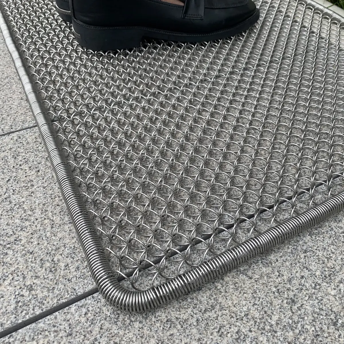 DAOMAER Metal Outdoor Entrance Door Mat, Waterproof, Odorless, Easy to Clean, All-Weather Heavy Duty Scraper Door Mat 47cm x 79cm (18.5"x31") | Stainless Steel Wire Mesh - view 7