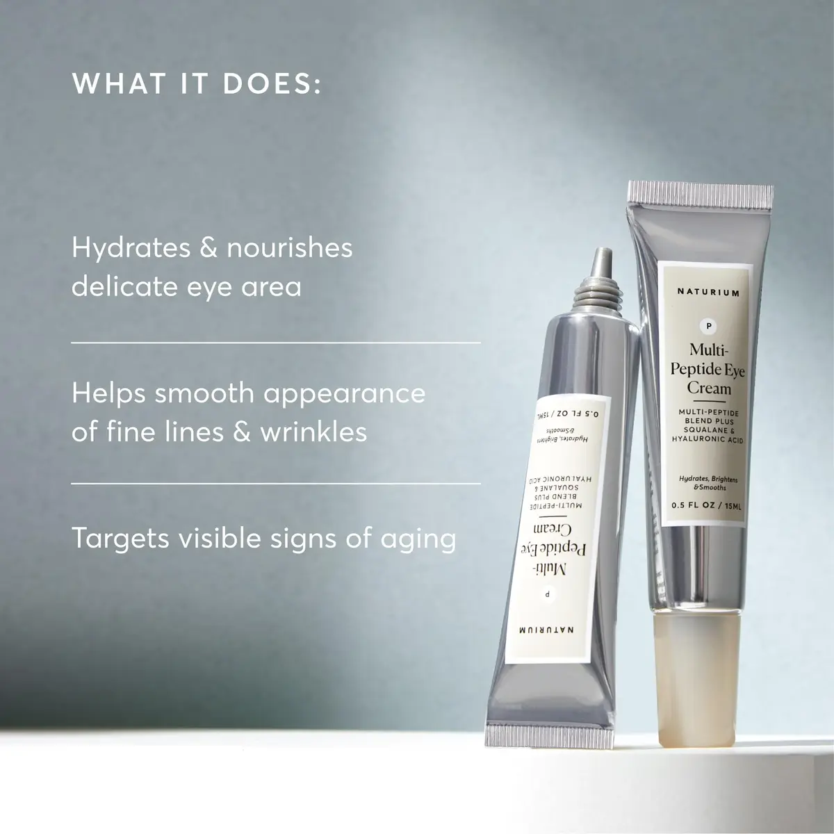 Naturium Multi-Peptide Eye Cream 0.5 oz (15 ml) | Smooths Fine Lines & Wrinkles - view 3