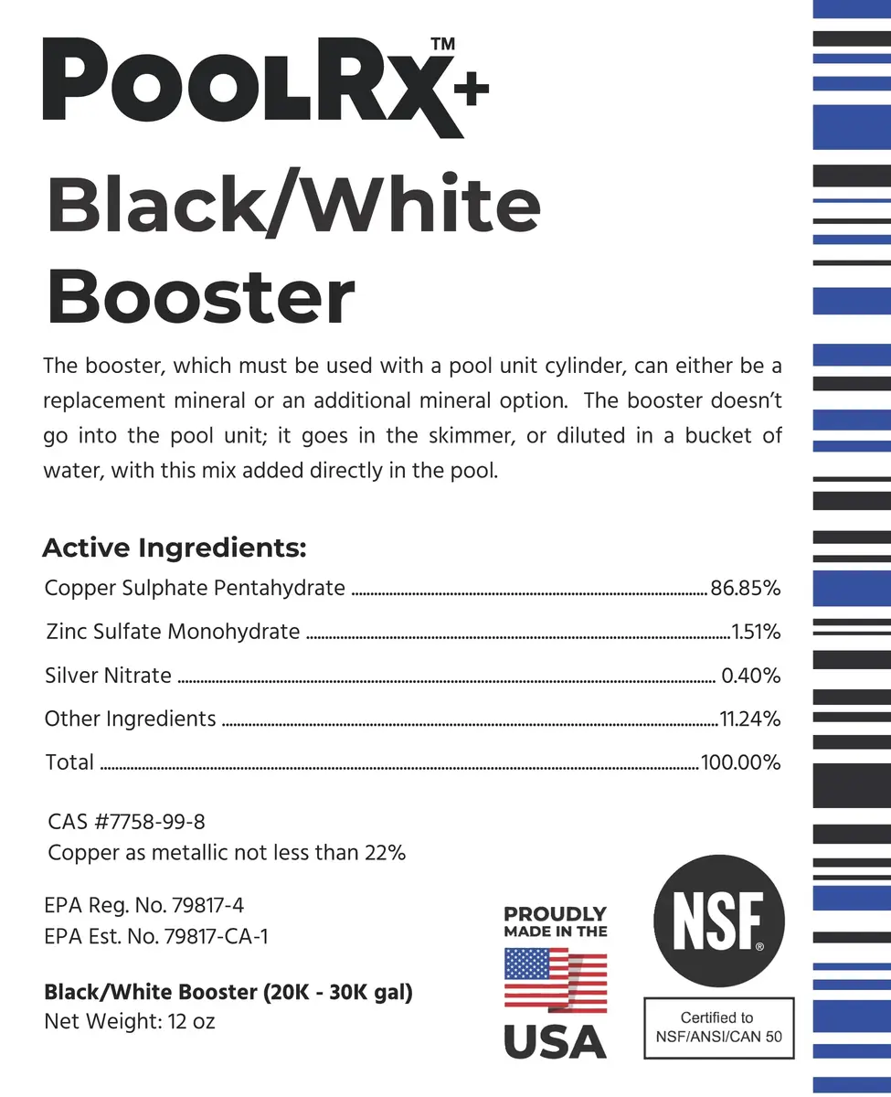 poolrx 4-Pack PoolRx+ Booster Black Swimming Pool Algaecide | Effective 6 Months, NSF Certified - view 9
