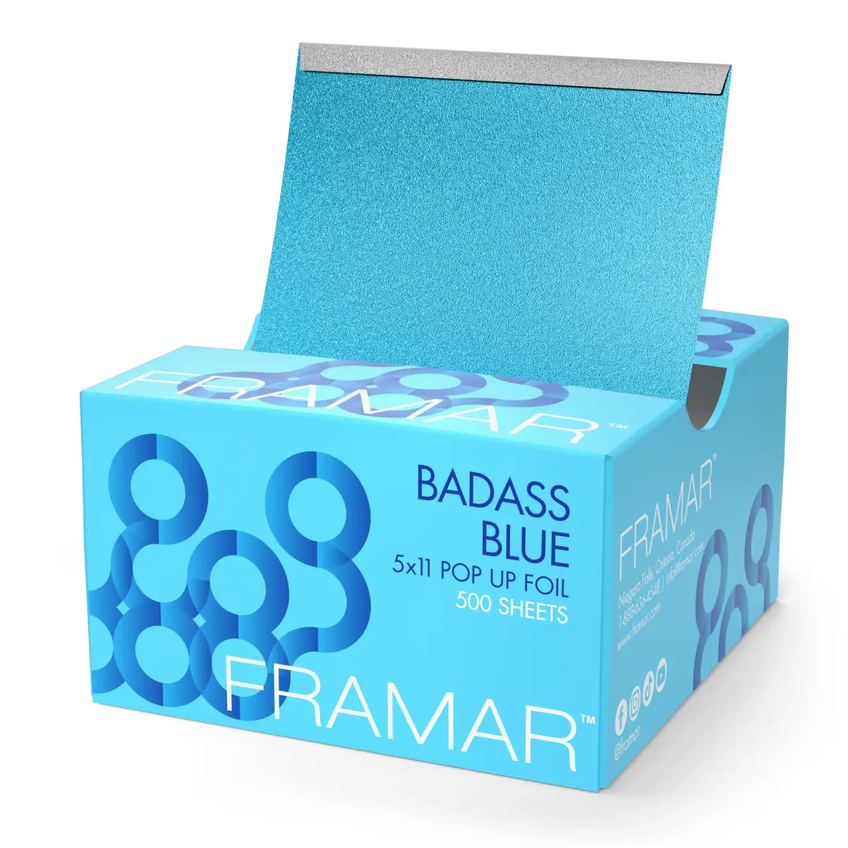 Framar Blue Pop Up Hair Foil 500 Count (Pack of 1) | Professional Salon Hair Highlighting Foil Sheets - main product image