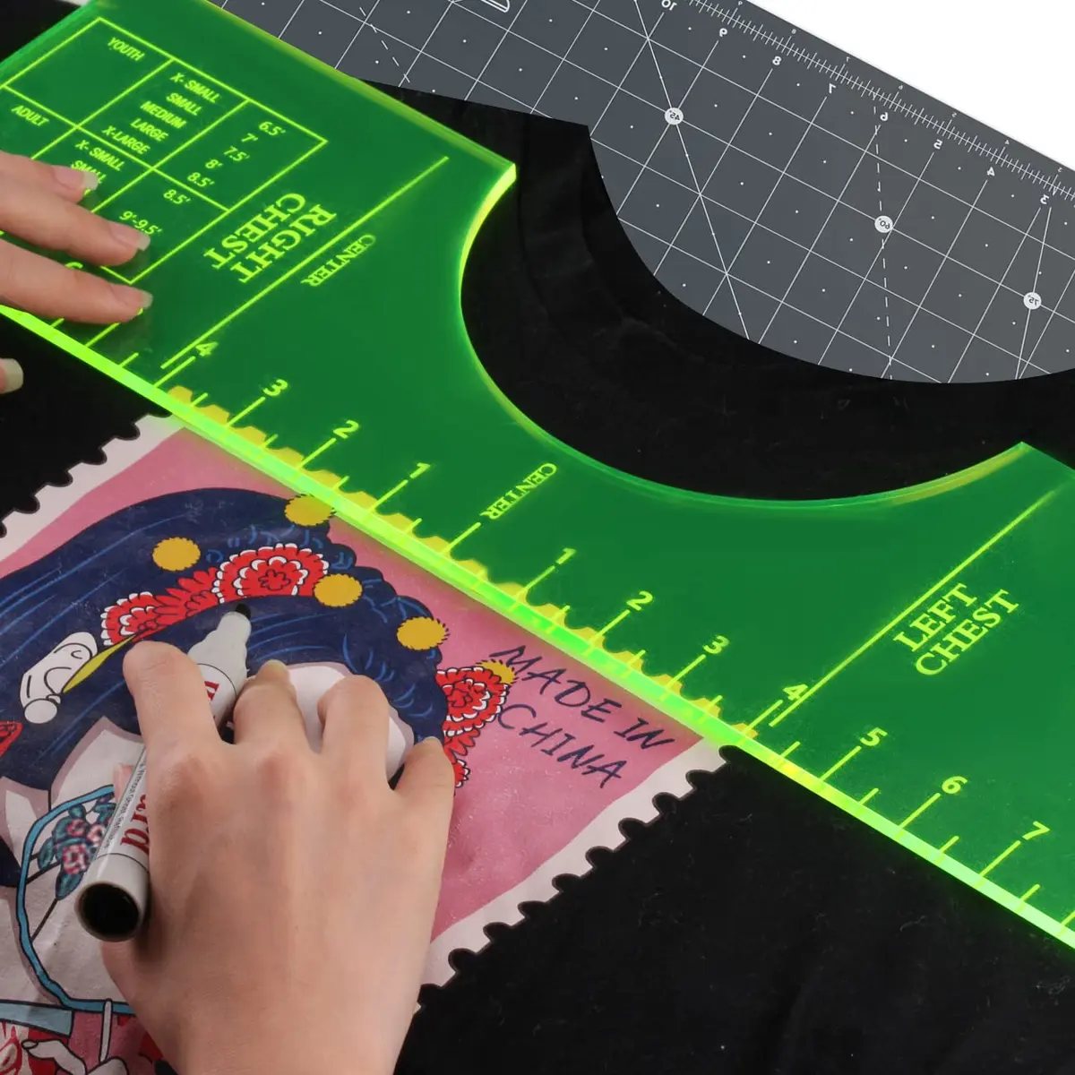 PLYXQ T-Shirt Alignment Ruler Guide 45.72cm (18") | Precise Vinyl & Sublimation Design Tool - main product image