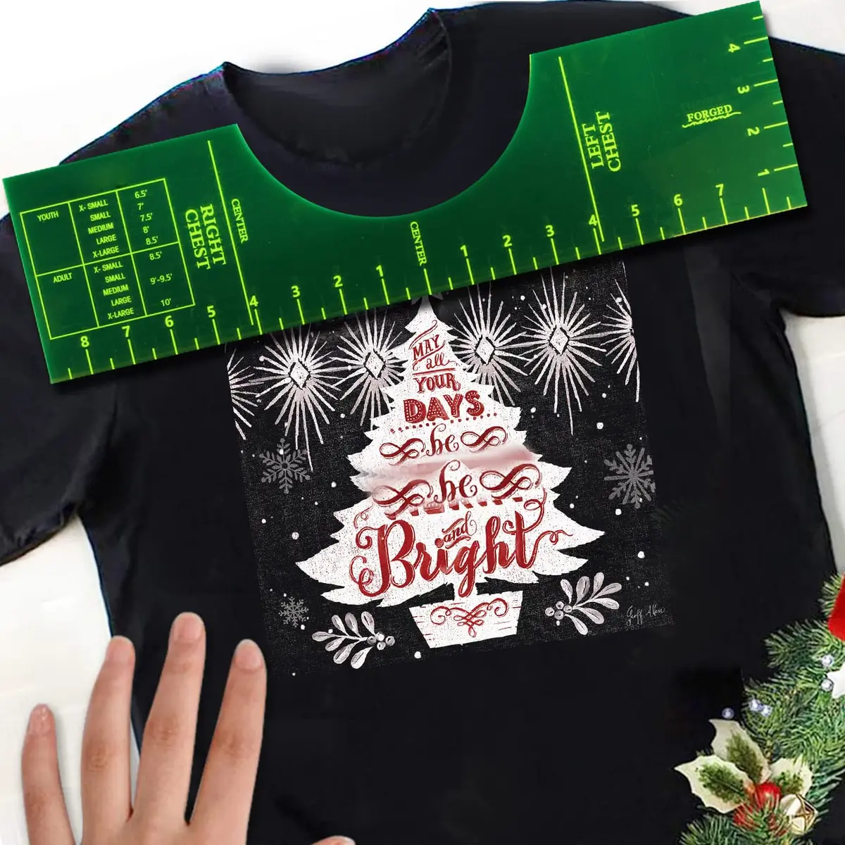 PLYXQ T-Shirt Alignment Ruler Guide 45.72cm (18") | Precise Vinyl & Sublimation Design Tool - view 5