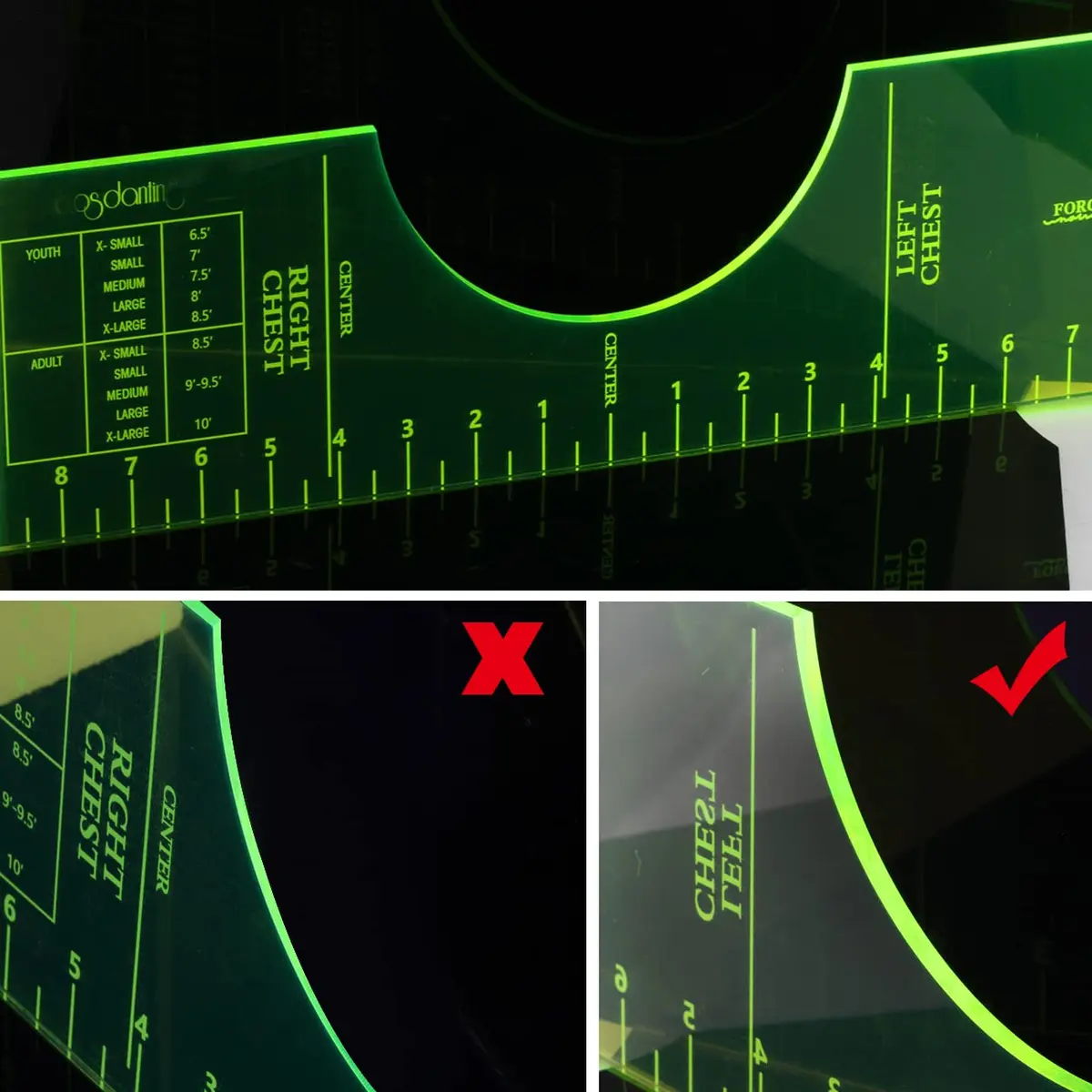 PLYXQ T-Shirt Alignment Ruler Guide 45.72cm (18") | Precise Vinyl & Sublimation Design Tool - view 3