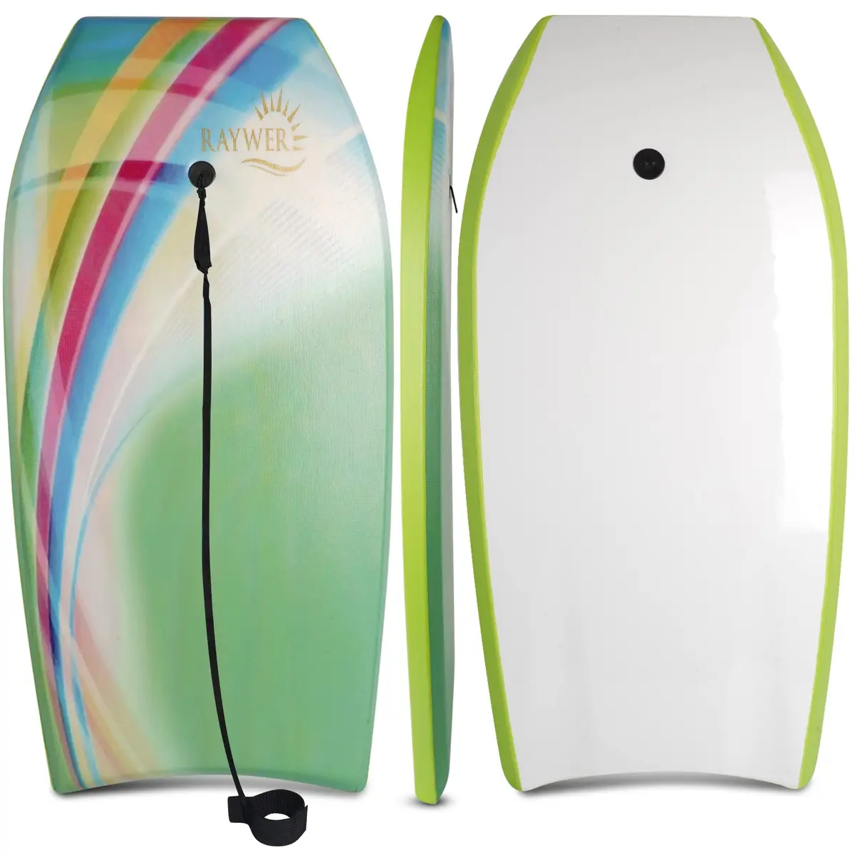 RAYWER Body Board Lightweight with EPS Core, HDPE Slick Bottom, Leash & Adjustable Wrist Rope, 41-INCH | Impact-Resistant Surfing for Kids & Adults - main product image