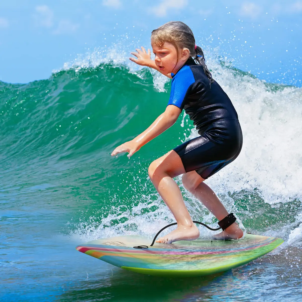 RAYWER Body Board Lightweight with EPS Core, HDPE Slick Bottom, Leash & Adjustable Wrist Rope, 41-INCH | Impact-Resistant Surfing for Kids & Adults - view 6
