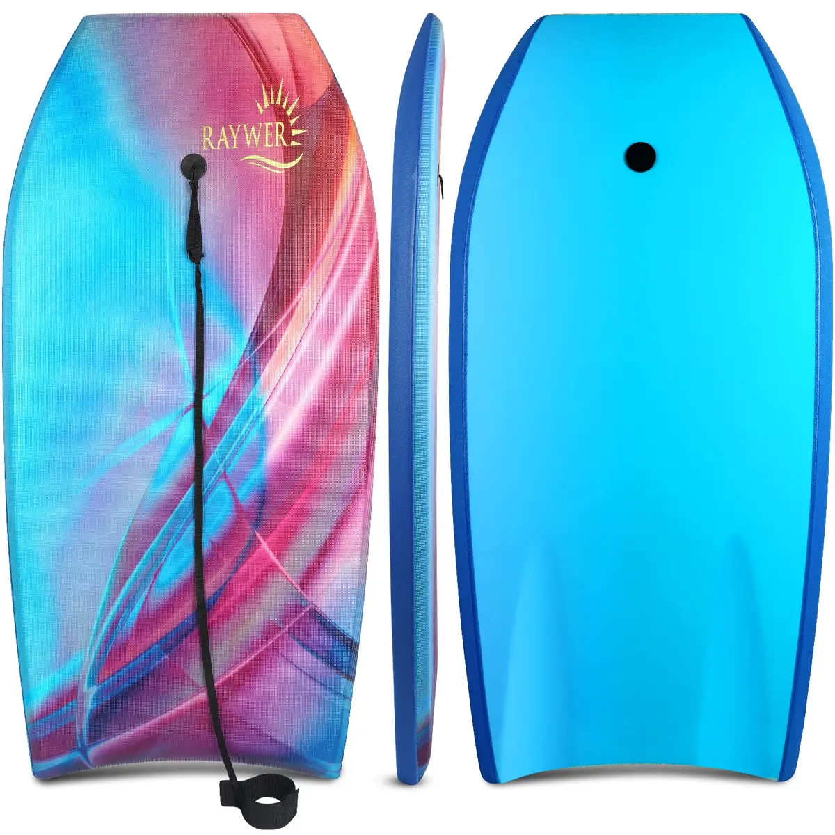RAYWER Body Board Lightweight with EPS Core 33-INCH | Impact-Resistant Surfing Fun for Kids & Adults - main product image