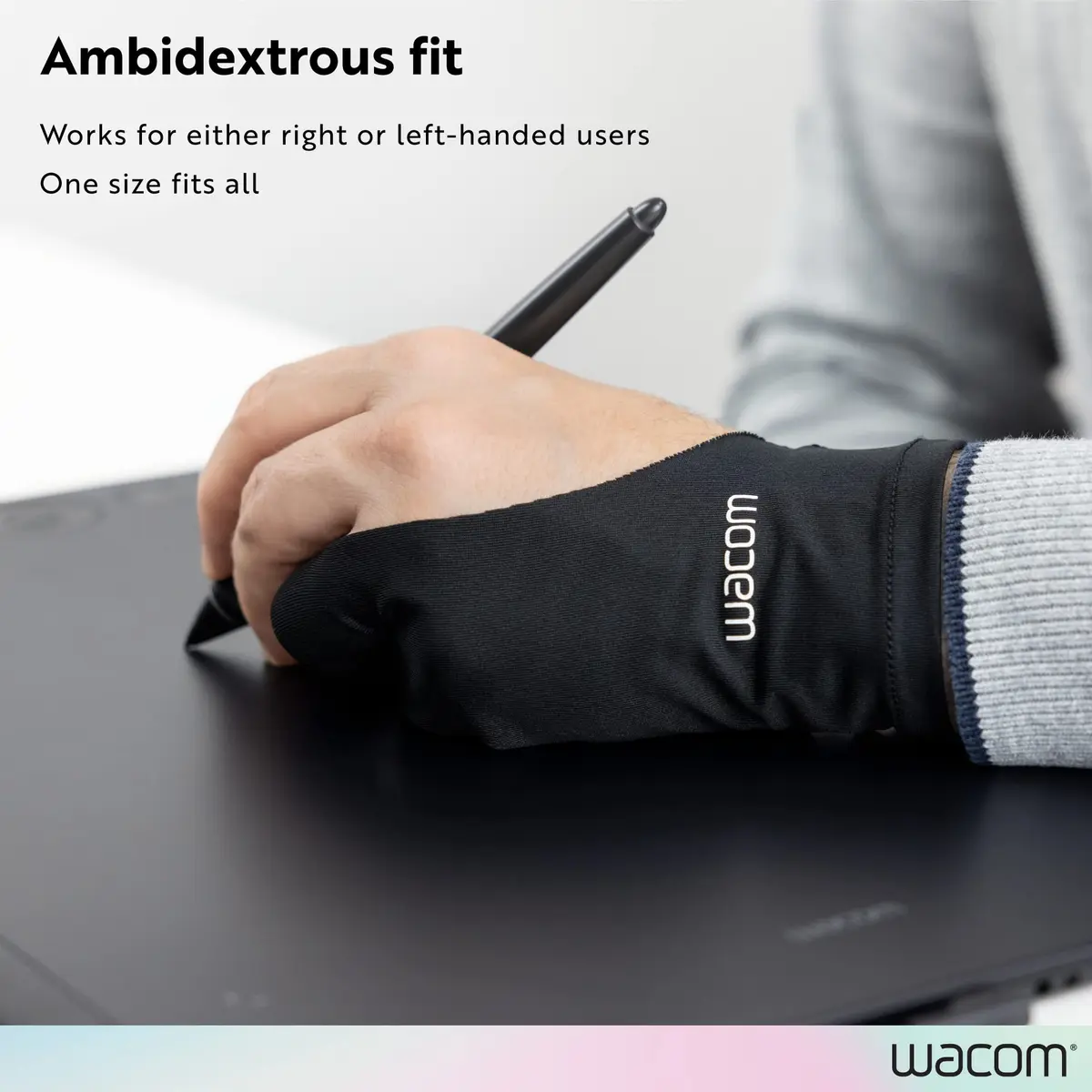 Wacom Artist Drawing Glove Black One-Size | Reduces Friction for Digital Art Creation - view 3