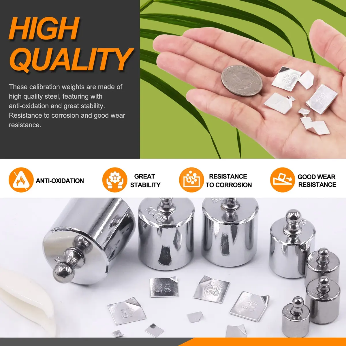 Rustark Precision Calibration Weight Set for Digital Balance Scale | Accurate Lab Weights (500g Set (Gram & Milligram)) - view 3