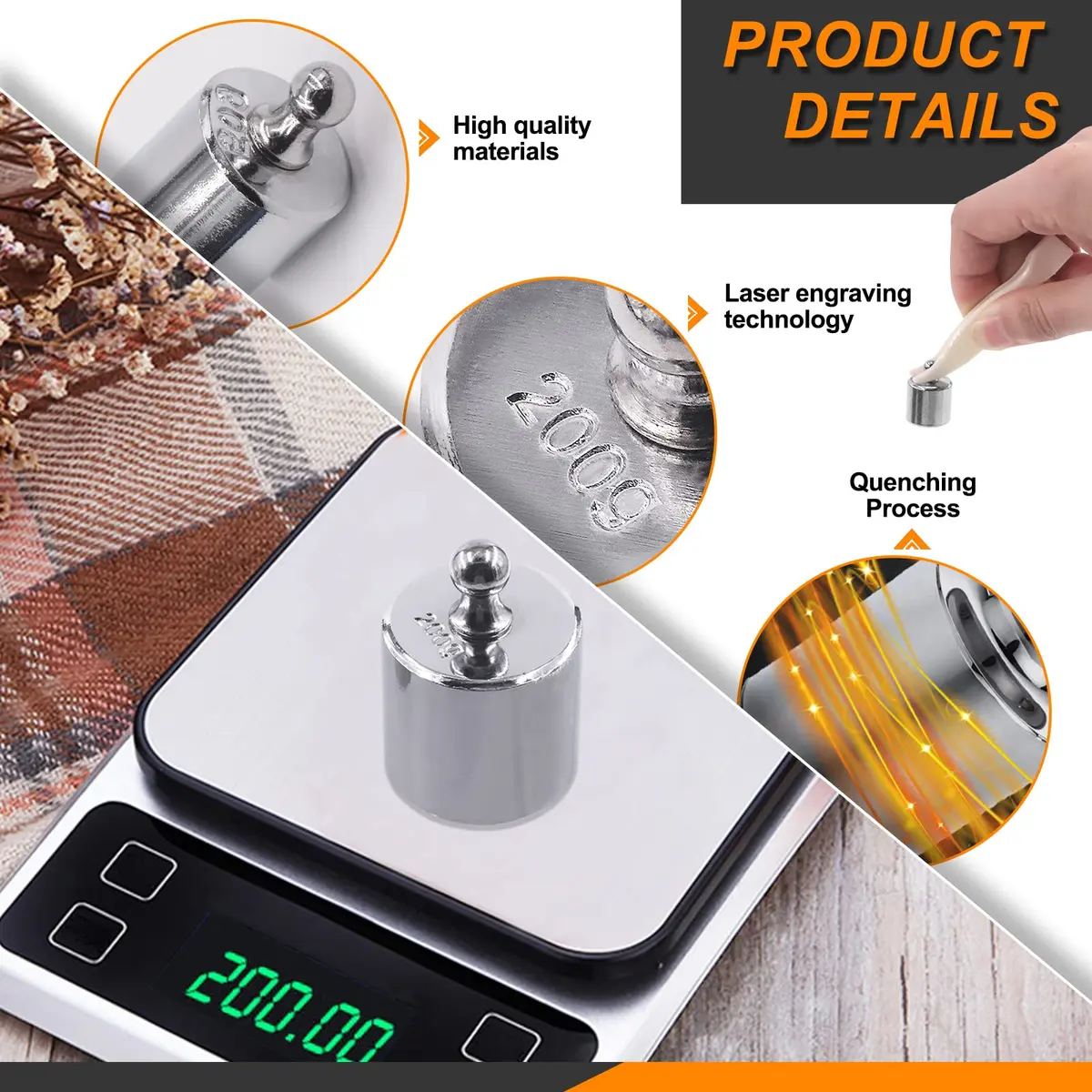 Rustark Precision Calibration Weight Set for Digital Balance Scale | Accurate Lab Weights (500g Set (Gram & Milligram)) - view 4