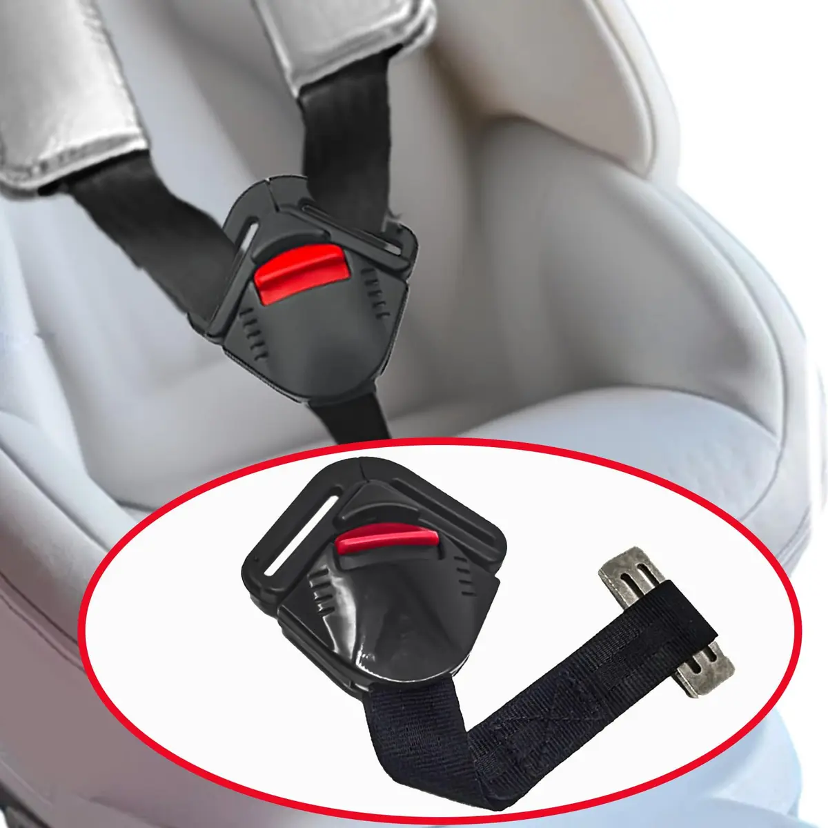 CaoXiong Universal Seat Chest Harness Clip Black | Secure 5-Point Harness for Baby Seats - view 5