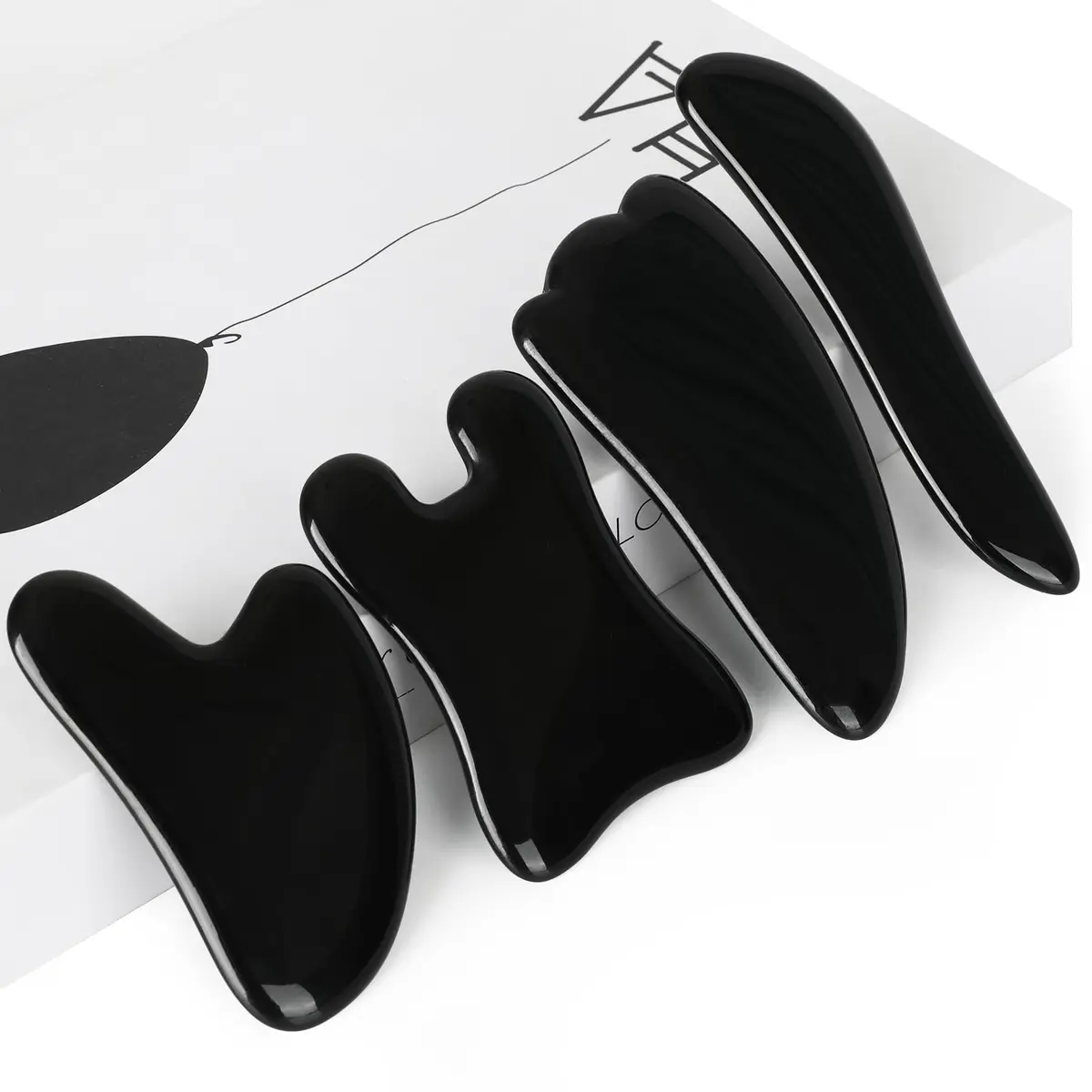 airogym Guasha Massage Tool, Natural Gua Sha Board, 4PCS for SPA & Therapy | Muscle & Facial Care - main product image