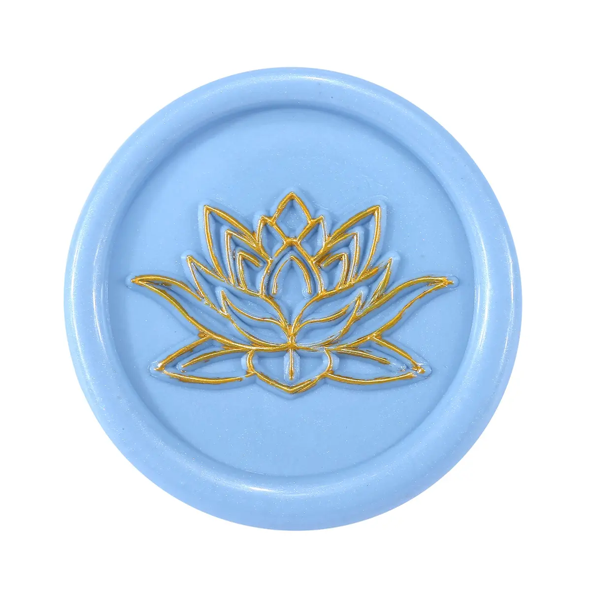 Yoption Lotus Flower Wax Seal Stamp | 25mm Copper & Rosewood Handle for Invitations & Gift Packing - view 3