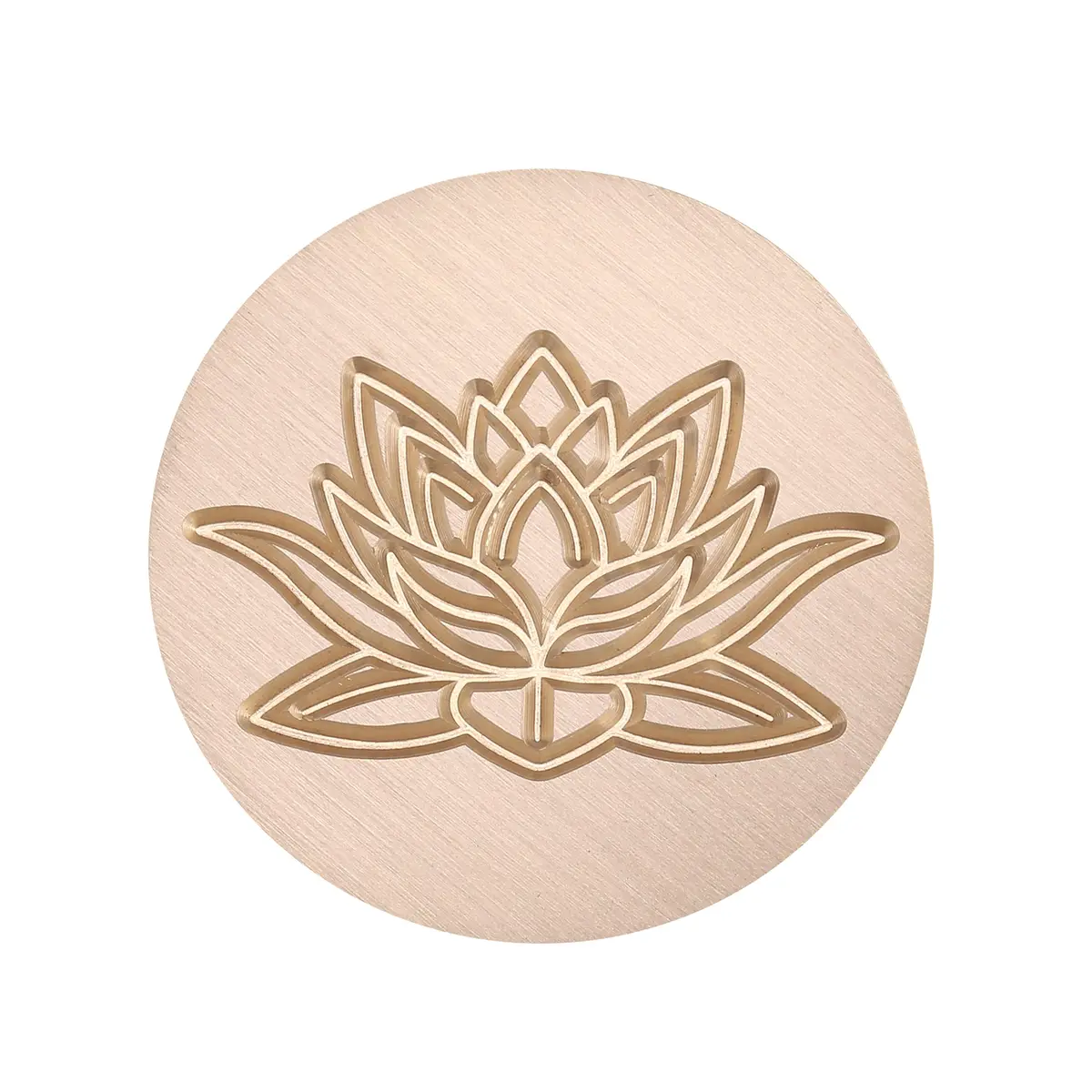 Yoption Lotus Flower Wax Seal Stamp | 25mm Copper & Rosewood Handle for Invitations & Gift Packing - view 4