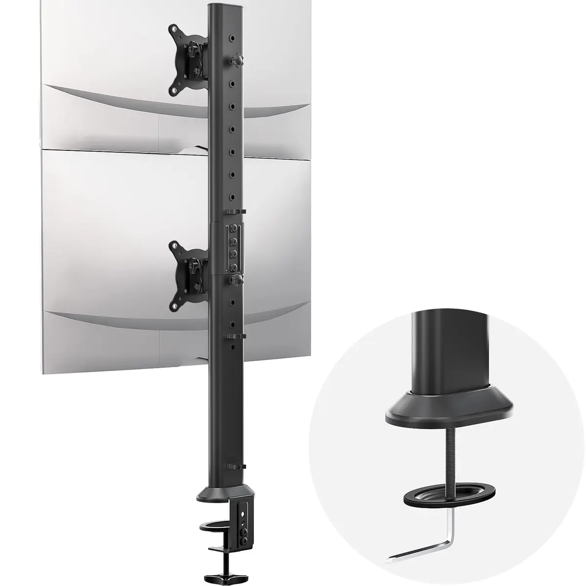 Hemudu Dual Monitor Articulating Desk Mount Arm Stand - Supports Two 13-34 Inch Monitors | Ergonomic, Space-Saving - main product image