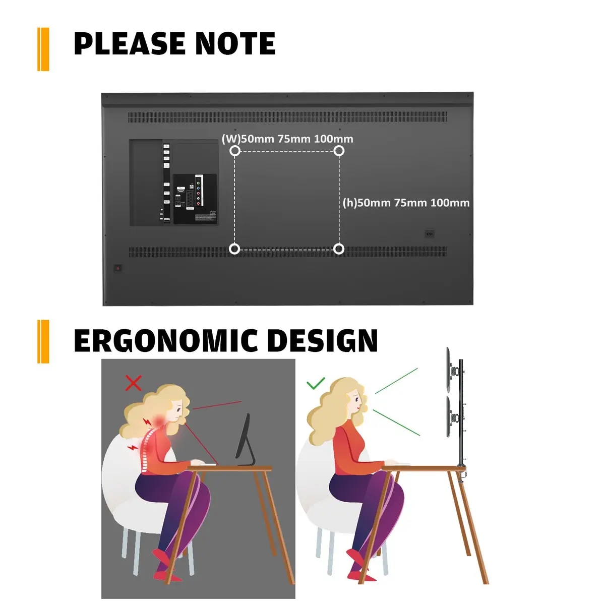 Hemudu Dual Monitor Articulating Desk Mount Arm Stand - Supports Two 13-34 Inch Monitors | Ergonomic, Space-Saving - view 7