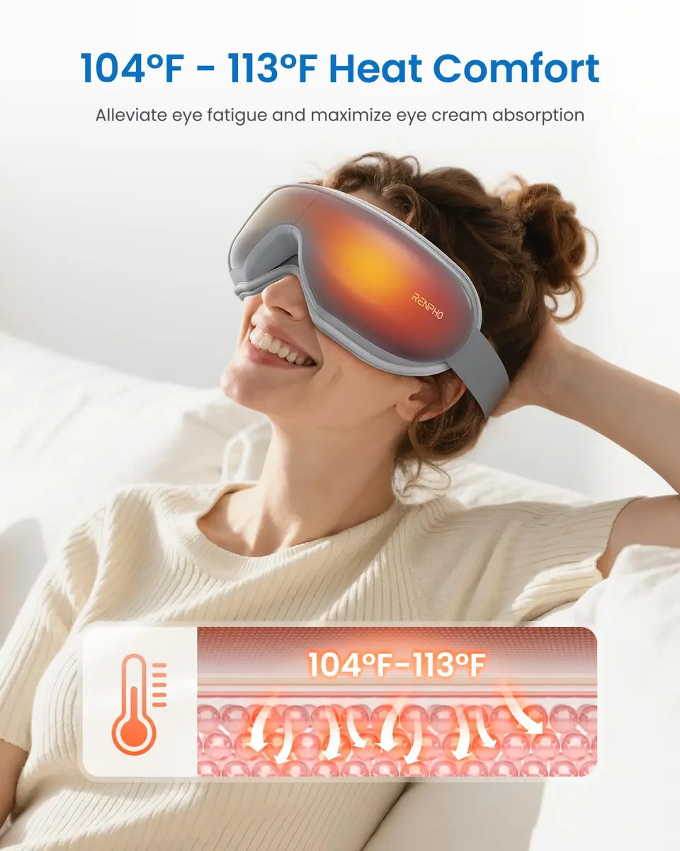 RENPHO Eyeris 1 Eye Massager with Heat | Heated Massage Eye Mask for Relaxation & Sleep - view 2