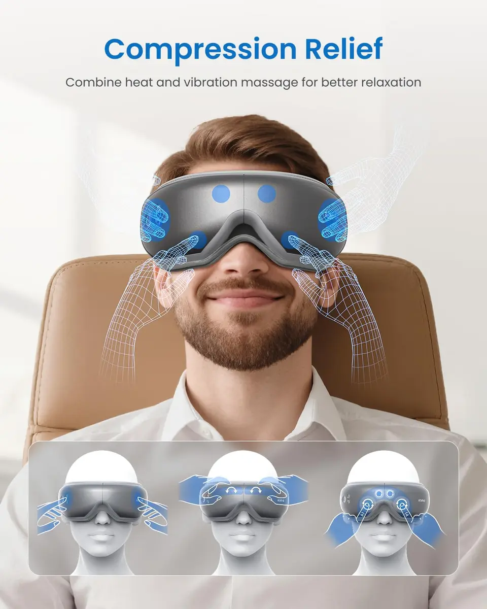 RENPHO Eyeris 1 Eye Massager with Heat | Heated Massage Eye Mask for Relaxation & Sleep - view 3