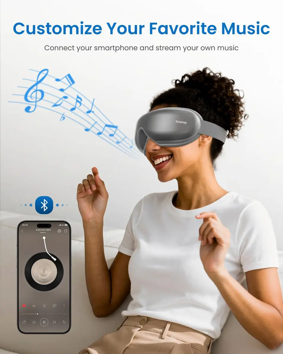 RENPHO Eyeris 1 Eye Massager with Heat | Heated Massage Eye Mask for Relaxation & Sleep - view 4