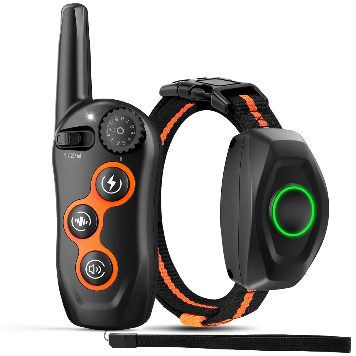 MAISOIE IPX7 Waterproof Dog Training Collar with Remote | 1300ft Range, 3 Modes, Rechargeable, Orange - main product image