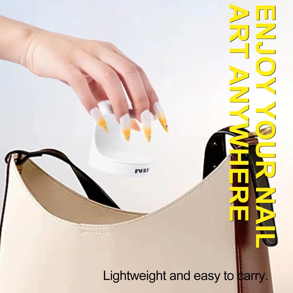 NXJ INFILILA Mini UV LED Nail Lamp 16W, Portable USB Gel Dryer | Single Finger Curing - view 5