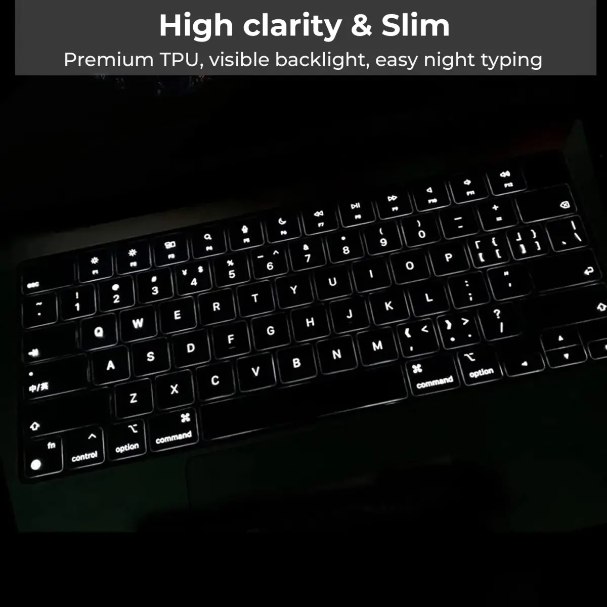 EooCoo Clear Keyboard Cover Skin Protector for MacBook Pro 14/16" & Air 13/15" | Ultra-Thin TPU - view 4
