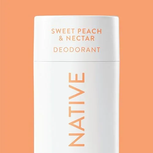 Native Sweet Peach & Nectar Natural Deodorant Stick, 72-Hour Odor Control, 2.65oz | Aluminum-Free Protection - main product image