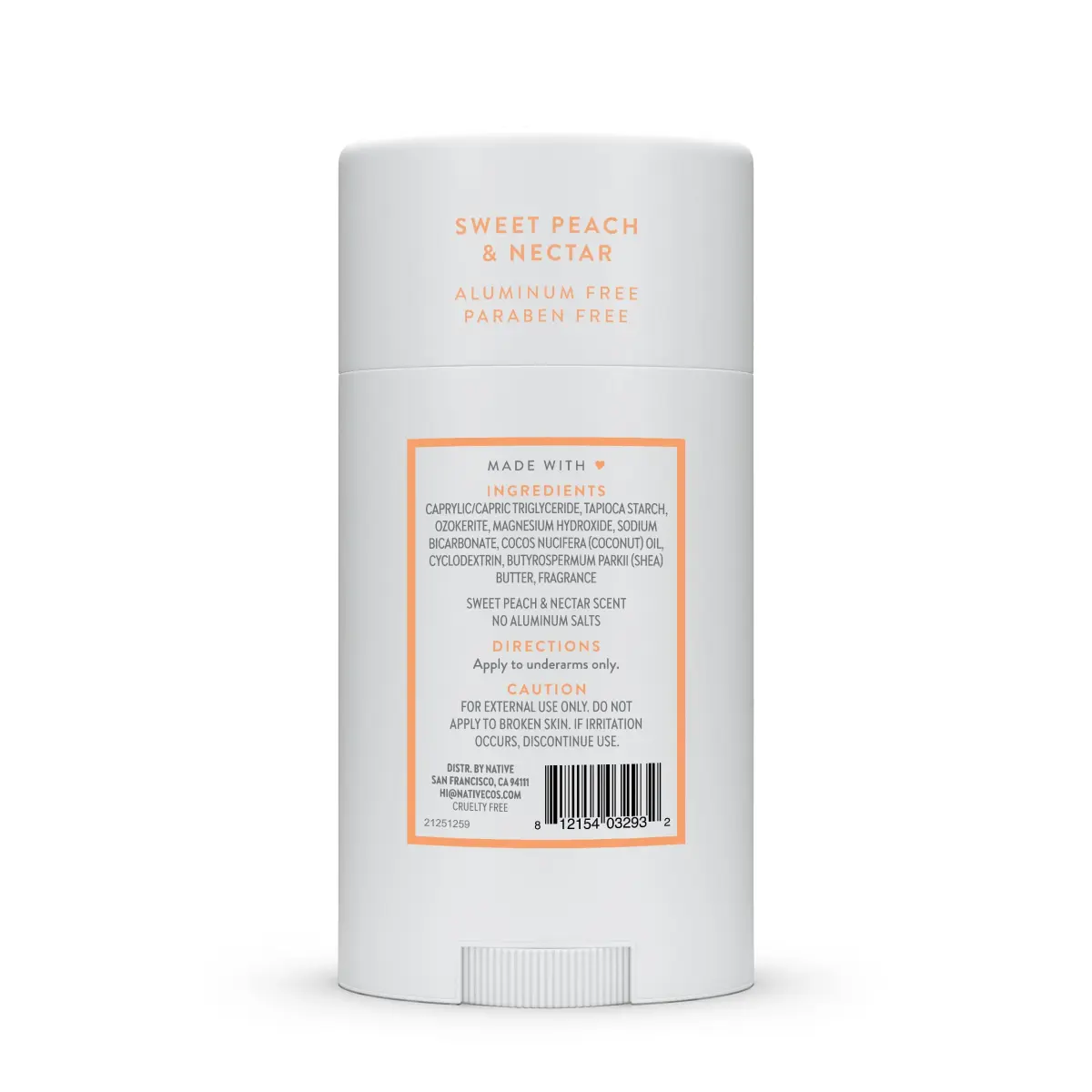 Native Natural Deodorant Sweet Peach & Nectar 75g (2.65oz) | 72-Hour Odor Control - view 9
