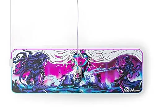 SteelSeries QcK Prism XL Gaming Mouse Pad with Neo Noir Design | Dynamic 2-Zone RGB Illumination - main product image