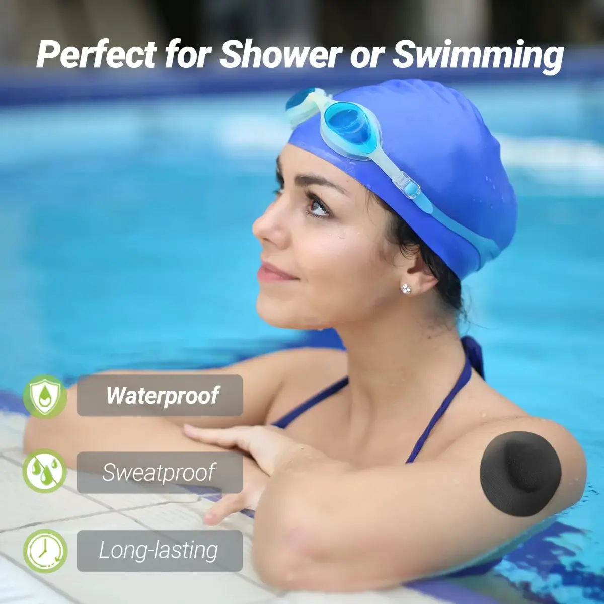 KOVOQ Black 25 Pack Libre 2 &Plus &Lingo Sensor Covers & Hardshell Cover | Hypoallergenic Adhesive Bandages - view 8