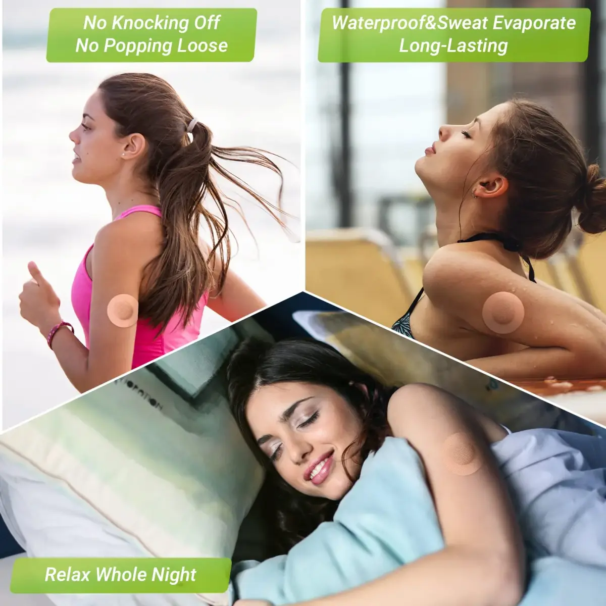 KOVOQ Freestyle Libre 2 & Plus Sensor Covers with Hardshell - 40 Patches + 2 Covers (Tan) | Waterproof & Hypoallergenic - view 5