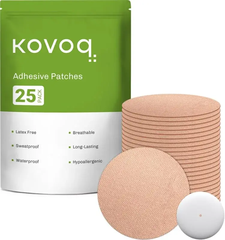 KOVOQ Libre 2 &Plus &Lingo Sensor Covers & Hardshell Cover (Tan, 25 Patches + 1 Hardshell) - main product image