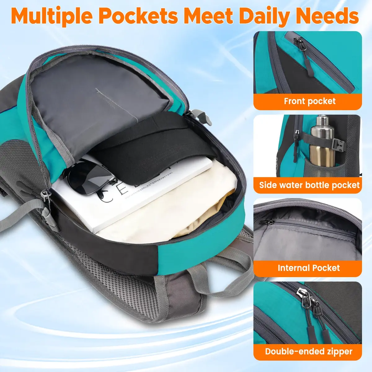 sunhiker Small Hiking Backpack Women Men 20L Lightweight Travel Daypack for Cycling & Camping - view 2