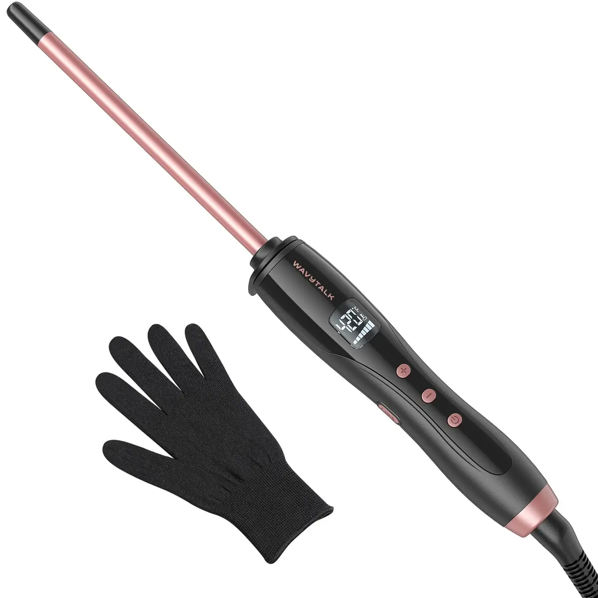 wavytalk Small Curling Iron 3/8 Inch Ceramic Barrel | Fast Heat & Travel Ready - main product image