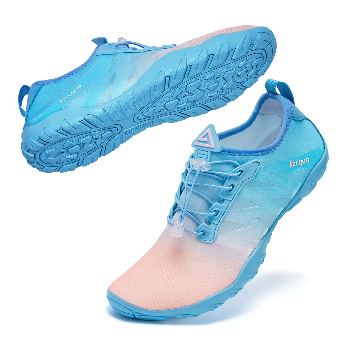 Racqua Water Swim Shoes for Women Gradient Pink/Blue 11 W/10 M | Quick Dry Breathable Aqua Shoes - main product image