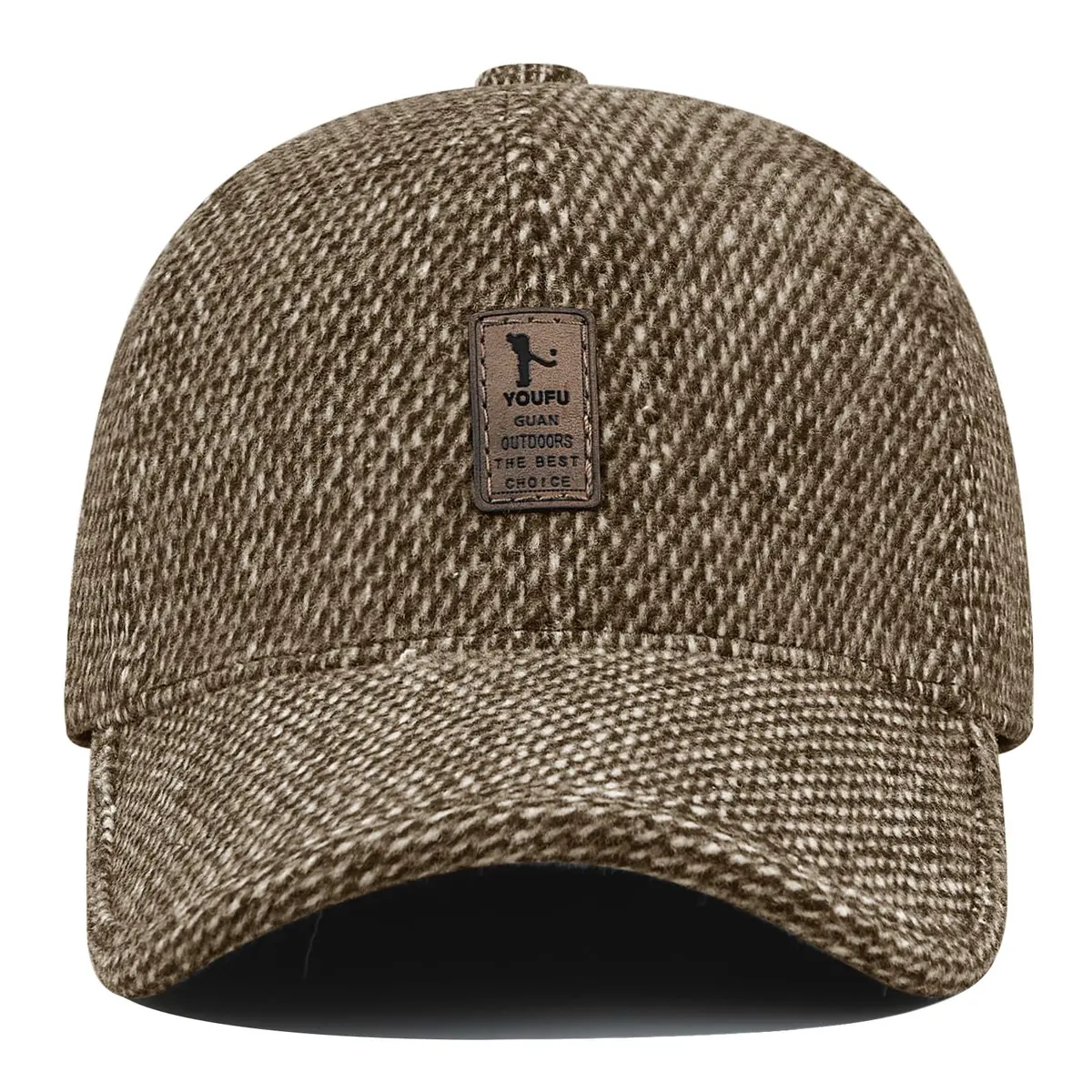 CLAPE Winter Baseball Cap with Folding Earmuffs | Soft Cotton, Unisex, One Size, Coffee - view 8