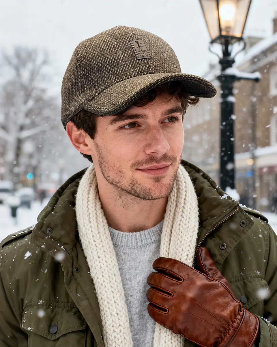 CLAPE Winter Baseball Cap with Folding Earmuffs | Soft Cotton, Unisex, One Size, Coffee - view 3
