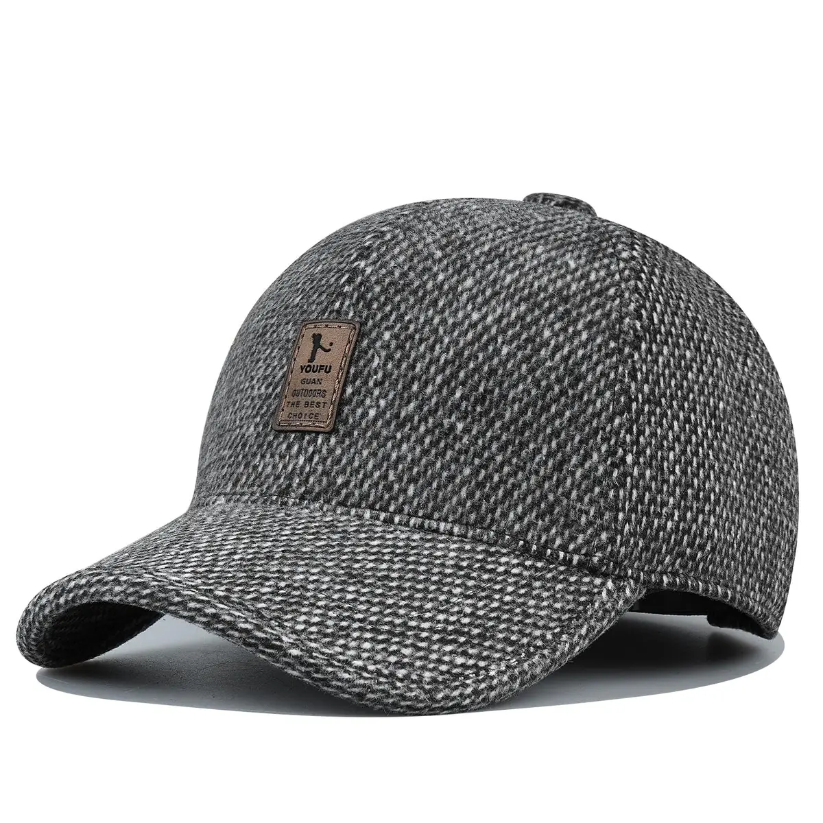 CLAPE Fitted Herringbone Tweed Baseball Cap for Women | Sun & Sun Protection (70-120 chars) - main product image