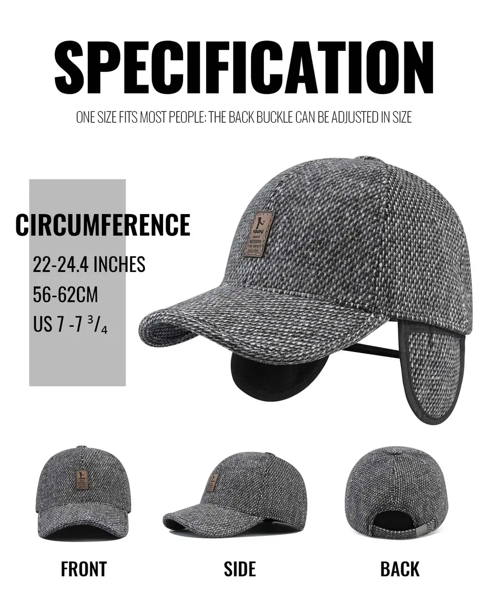 CLAPE Fitted Herringbone Tweed Baseball Cap for Women | Sun & Sun Protection (70-120 chars) - view 7