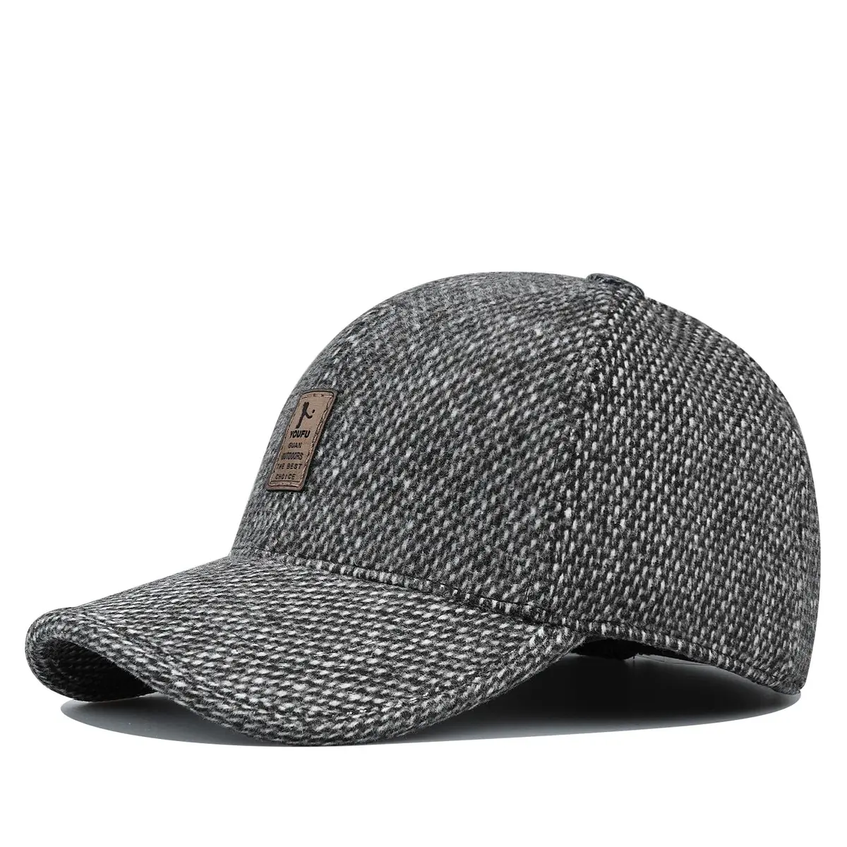 CLAPE Fitted Herringbone Tweed Baseball Cap for Women | Sun & Sun Protection (70-120 chars) - view 9