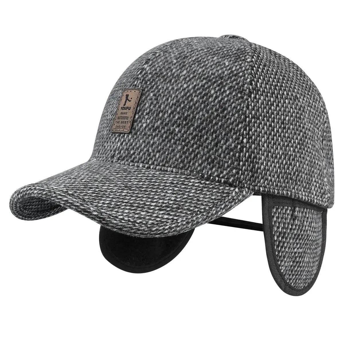 CLAPE Fitted Herringbone Tweed Baseball Cap for Women | Sun & Sun Protection (70-120 chars) - view 2
