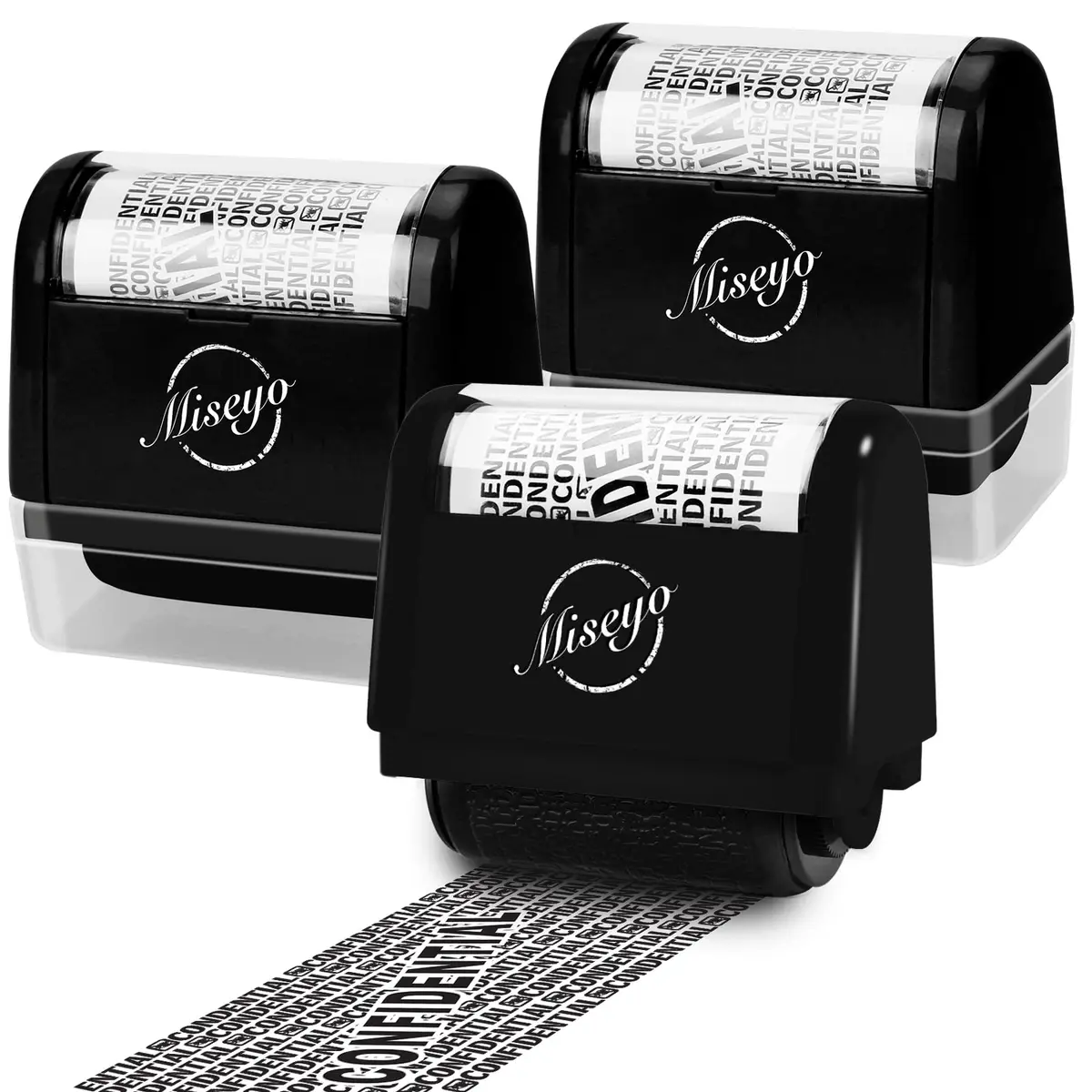 Miseyo Wide Roller Stamp Identity Theft Stamp 1.5 Inch | Privacy & Confidentiality - main product image