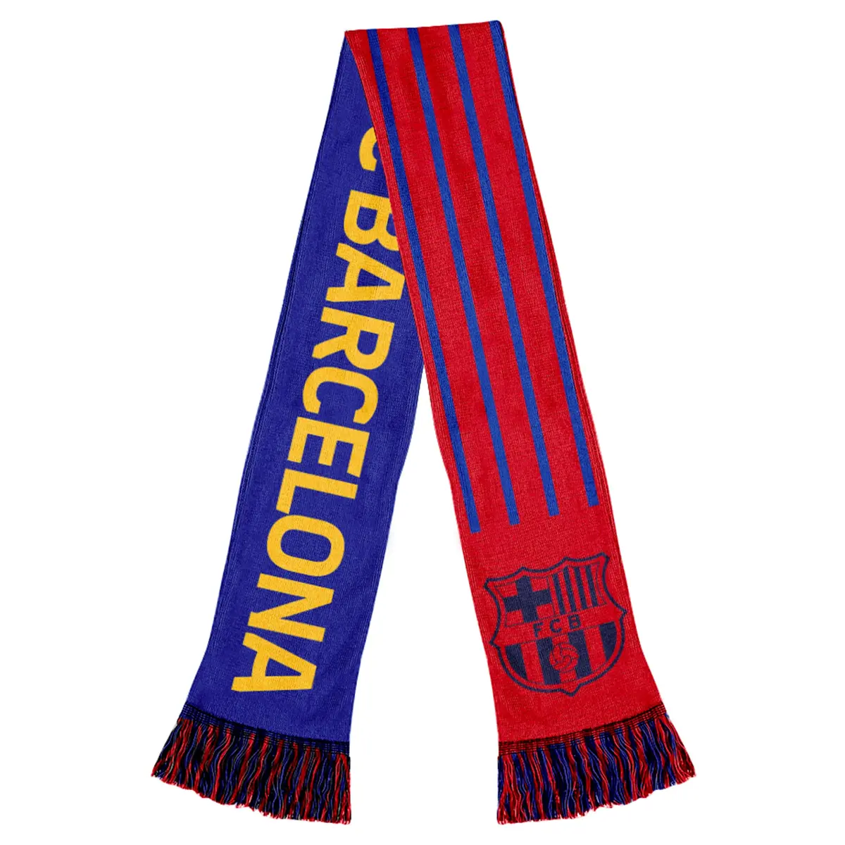 Icon Sports Officially Licensed FC Barcelona Soccer Scarf - FCB22SC Navy | Unisex Supporter Accessory - main product image