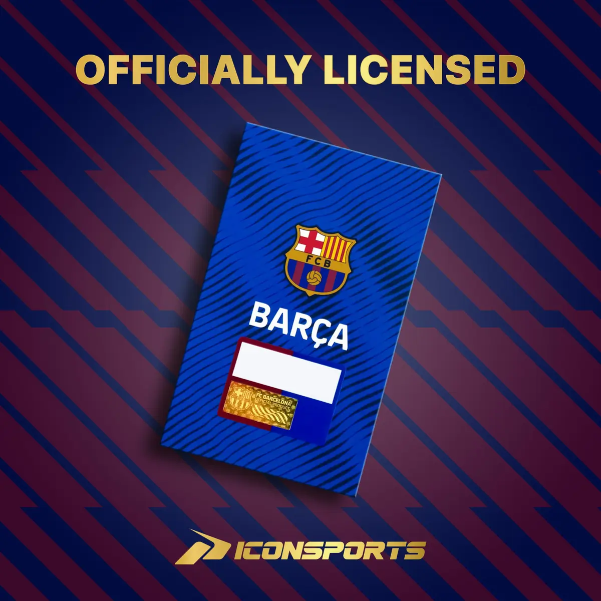 Icon Sports Officially Licensed FC Barcelona Soccer Scarf - FCB22SC Navy | Unisex Supporter Accessory - view 7