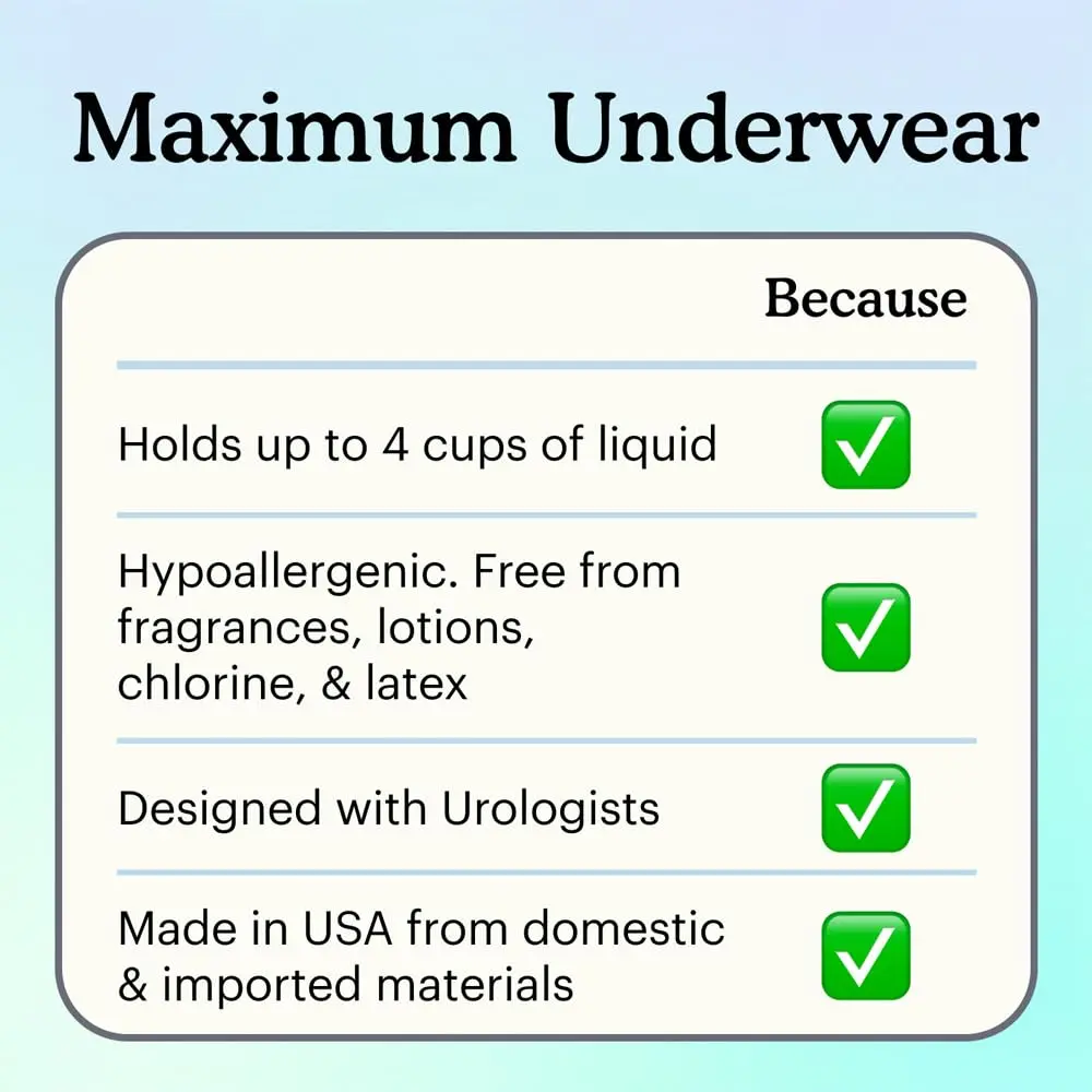 Because Premium Maximum Plus Adult Incontinence Underwear for Women | Heavy Absorbency, Discreet Fit, 80 Count - view 6