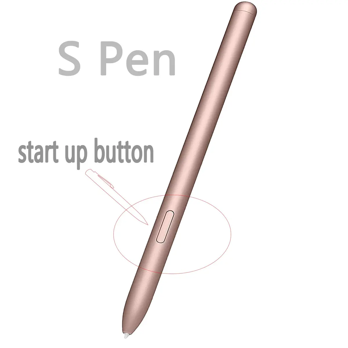 CaoXiong Galaxy Tab S7 Stylus Pen Replacement for Samsung Galaxy Tab S7 Pen(Golden) | 4096 Pressure Levels, Aluminum Body - view 2