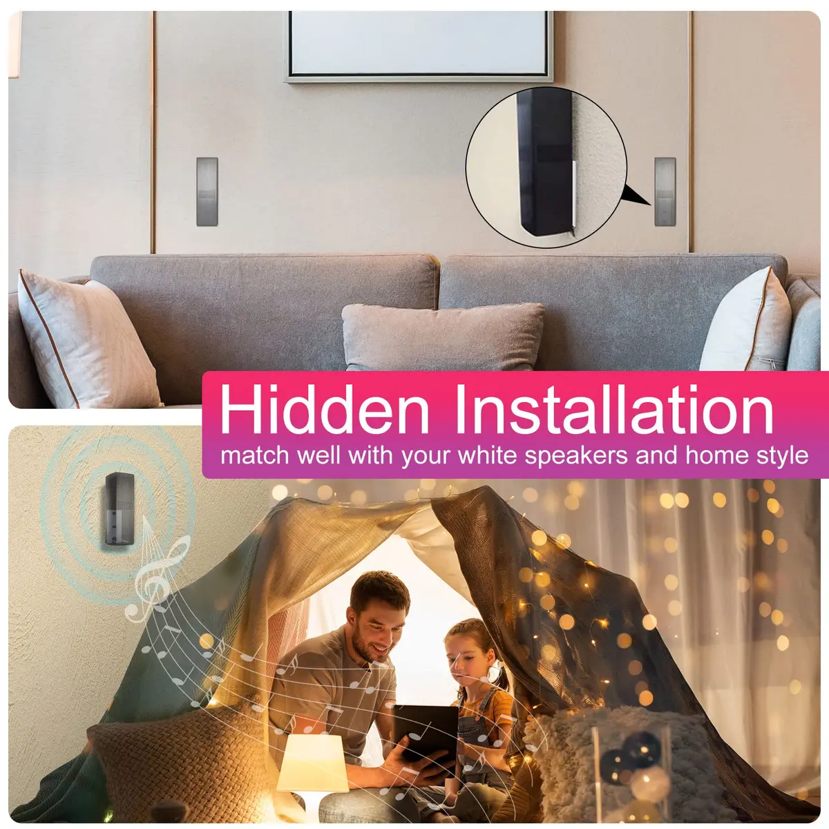 Dinghosen White Wall Brackets for Bose Surround Speakers 700 & Lifestyle 650 System | Pair of Speaker Mounts - view 7
