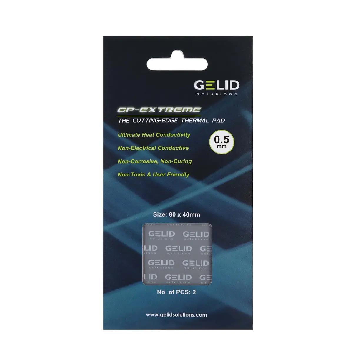 Gelid Solutions GP-Extreme 12W/mK Thermal Pad 80x40x0.5mm (2-Pack) | High Conductivity for GPUs, Laptops, Consoles - view 5