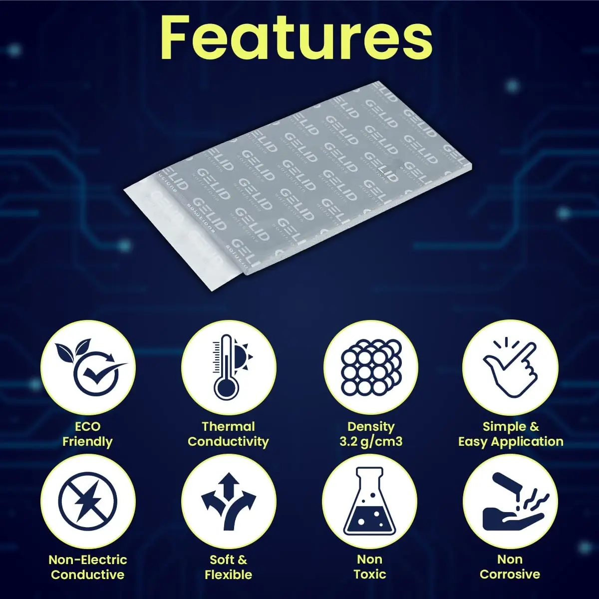 Gelid Solutions GP-Extreme 12W/mK Thermal Pad 80x40x0.5mm (2-Pack) | High Conductivity for GPUs, Laptops, Consoles - view 2