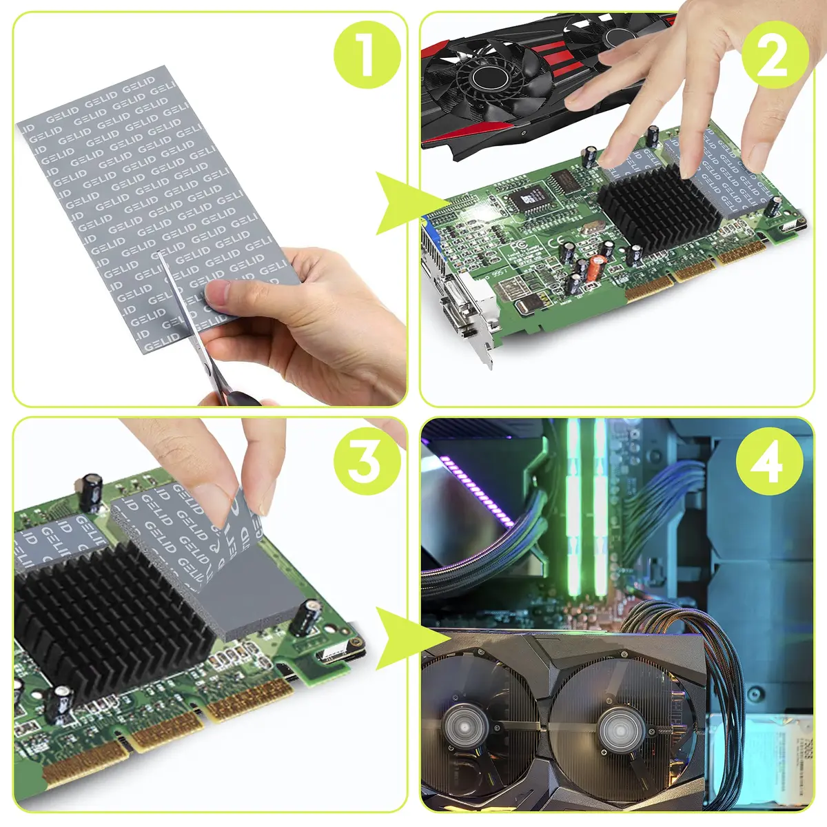 Gelid Solutions GP-Extreme 12W/mK Thermal Pad 80x40x1.0mm (2-Pack) | High Conductivity for GPUs & Laptops - view 4